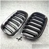 Gitter Auto Frontstoßstange Lufteinlass Nierengitter für X5 X6 E70 E71 Abs Double Slat Mesh 2007-2013 Drop Delivery Mobiles Motorräder Dhbjd