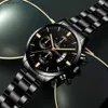 Autres montres Mode Hommes Noir Acier inoxydable Calendrier de luxe Quartz Poignet Mens Business ES pour homme Horloge Relogio MasculinoL231122