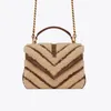 Suede Shearling Chain Bag Women Crossbody College Bag Messenger Bag Purse Flap Shoulder Bag Quilt Bag Designer Luxury Bag Top Mirror Quality Handbags Fashion Bag