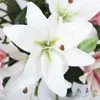 Dekorativa blommor 1 datorer 2 Blommorhuvuden Vackra riktiga beröring Artificial Lily Home Wedding Decoration 8 Färger tillgängliga F527