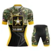2022 US Army Women Cycling Jersey Set Bike Clothing Breattable Anti-UV Bicycle Wear Kort ärm cykelkläder306D