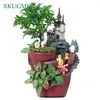 Creative Castle House Shaped harts Garden Pot New Novely Bonsai Plant Flower Pot For Rural House Planter Office Desk Decoration Y262S