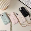 IPhone Phone Designer Case 15 14 Pro Max Luksusowa skórzana karta Portfel Crossbody Dublec torebka 18 17 16 15Pro 14pro 13pro 12pro 13 12 11 Plus Z okładka z pudełkiem