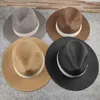 Breda breim hattar hink plus size Men stråhatt strand överdimensionerad sol cap lady panama stor hink stor fedora 5558 cm 5960 cm 6163cm 231122