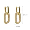 Dangle Earrings Fashion Geometric Oval Rectangle Hoop Top Quality Mirco Cz Crystal Earings For Women Jewellery