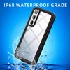 IP68 Vattentät fall för Samsung Galaxy S23 S22 S21 Notera 20 S20 Ultra Fe A02S A12 A22 A32 A42 A52 A03S A13 A23 A33 A53 A14 A24 A34 A54 Diving Swim Outor Telefon Case