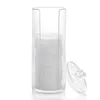 Boîtes de rangement 2pcs avec couvercle porte-tampon de coton cosmétique chouchou transparent organisateur de maquillage rond distributeur de vanité salle de bains moderne