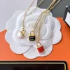 Designer Necklace Luxury 18K Gold Plated Stainless Steel Enamel Jewelry Waterproof Never Fading Love Gifts Wedding Necklaces Pendant Long Chains With box