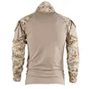 Men's TShirts Camping Tactical Shirt for Men Safari Army Camo Long Sleeve Tops Multicam Shirts Elastic Combat Clothing Softair Hiking Clothes 231122