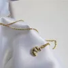 Chains Horn Bag Necklace Women Gold Plated Women's Fashion Simple Mini Eulogized Bread
