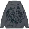 Y2k Sweats à capuche pour hommes Sweat à capuche Pull à capuche 3D Graffiti Lettre Sweatshirts Hip Hop Harajuku Graphique Sweat à capuche Femme Pull à manches longues Vêtements