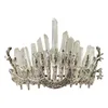 Joyería para el cabello de boda M6CD Diadema de cristal Accesorio para el cabello de piedra cruda natural blanca con ramas Corona de tiara de cuarzo estilo bohemio en forma de media luna para boda 231121