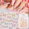 Nail Art Decorations 50 Auroras Bowknot 3D Decoration Summer Charm Jelly Color Glow Bow DIY Handle 231121