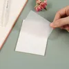 Confezione regalo PET impermeabile Note adesive trasparenti Blocco note 50 fogli Adesivi Elenco giornaliero Carta per appunti per cancelleria per ufficio studenti