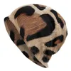 Basker leopard päls hjärthuv hattar hiphop utomhus skallies mössor för män kvinnor stickade hatt vår varm dubbel användning unisex möss