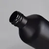 マットブラックソープディスペンサーハンドローションシャンプーシャワージェルボトル300ml 500mlペットペットボトルバスルームベッドルームとKI CXNX用のポンプ付き