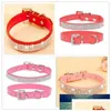 Hundehalsbänder Leinen Halsband Bling Strass Pu Leder Kristall Diamant Welpe Halskette Haustier Katze Neupreis Experte Design Qualität Otalk