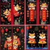 Adesivos de parede 2022 ano chinês decorações tigre decoração de casa desenhos animados pendurado banner festivo embelezamento decorativo265y