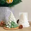 キャンドルクリスマスオーナメントシリコンキャンドルカビ型樹木工芸品を作る石膏樹脂石鹸のベーキング型家の装飾231121
