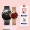 Rosdn Limited Watches Swiss Movement Rosdn Couple Watch a Pair of Waterproof Calendar Quartz Watch Single-minded Men's and Women's Watch Heartbeat Pointer Watch HB7F