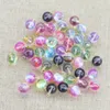 Colares de pingente 10mm pedra natural redonda bola colorida colar de ouro encantos jóias brinco pulseira fazendo aaccessories atacado 30 pcs