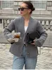 女性のニットソリッドVネックキルティングスプレッチカーディガンの女性長袖ダブルポケットセーター2023秋のファッション女性ストリートジャンパー