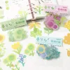 Gift Wrap 40 Sheets/Bag PET Cute Flowers Jungle Stickers For Assorted Decorative Craft Scrapbooking Journaling DIY Cards Po