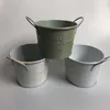 10Pcs lot D12XH6 Vintage Nostalgia Tin Planter Galvanized Buckets Wedding Succulents Pot Romancique de Paris Since 1898 T200529222i