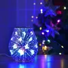 Oil Diffuser Electric Candle Warmer Glass Tart Burner 7 Color Butterfly Effect Night Light Wax Melt Warmer Aroma Decorative Y200412379