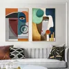 Linea astratta del viso Nordic Poster Wall Art Immagini per soggiorno Tela pittura Modern Home Decor Divano Geometria colorata265N