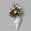 3 typy nowoczesne białe ceramiczne konch skorupy morskiej kwiat wazon wiszący dekoracje domowe salon pokój tło dekorowany wazon 2104092542