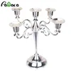 Castiçal de metal com 3 ou 5 braços, suporte de velas branco, suporte de velas para casamento, decoração y305h