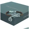 Bedelarmbanden Suède wikkelarmbanden Sieraden Infinity Love Hond Pootafdruk Charms Sier Number Mode Metaallegering Holle armbanden Dhx7X