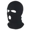 Fietsen Caps Maskers Pure Kleur Volgelaatsmasker 3 Gat Bivakmuts Gebreide Winter Ski Warmer Sjaal Outdoor213C