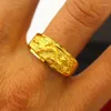 Pierścionki ślubne moda długoterminowy kolor darmowy pierścionek luźne smok i miedziane piasek phoenix złota biżuteria naśladownictwo dla kobiet