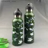 Waterfles 500 ML / 750 ML Camouflage Water Bott Stainss Stalen fles Doub Muur Vacuüm geïsoleerde thermoskan Sport Bott voor buitenreizen Q231122