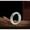 Cluster ringen Mai Chuang/hand gesneden/Myanmar Jade soorten drijvende bloemen Emerald Ring mode persoonlijkheid sieraden mannen vrouwen paar