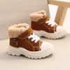 Bottes enfants chaud hiver garçons épaissi velours coton chaussures filles imperméable court bébé 231122
