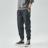 Erkekler Kot Bahar Yaz Sonbahar Siyah Mavi Gri Kargo Erkek Sokak Giyim Denim Jogger Pantolon Baggy Harem Jean Pantolon Artı Beden 8xl