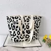 Evening Bags Large Capacity Purse Wallets Makeup Cosmetic Bag Leopard Gentlewoman Tote Women Handbags Canvas Shoulder Mummy