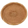 Bread Makers Sturdy Rattan Fruit Tray Hand Woven Elegant Traditional Natural Serving For Kitchen Counter Table