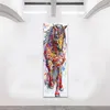 QKART-pintura en lienzo con estampado de animales, cuadro artístico de pared, impresiones de animales, póster, caballo de pie para sala de estar, decoración del hogar, sin marco, LJ310D