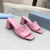 Vrouwen Hoge Hak Slippers pluizige lederen sexy Sandalen dames zomer Dames dikke hak sandalen mode sexy banket schoenveter box maat 35-43 Hak 7CM