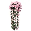 Dekorative Blumen hängen violette künstliche Blume Fak Vine Wandkorb für Hochzeit Party Street Home Decor