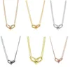 U Shape Pendant Necklace Diamond Halsband Juveler Designer för kvinnor Rose Gold Silver Chain Men lyxiga smycken Valentins dag Mors dag Förlovningsfest smycken