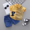 Kledingsets Zomer kinderen Fashion kleding Baby jongens Girls Cartoon Shirt Shorts 2pcs/Sets Kids Infant Casual Deskleding Toddler Tracksuit 230422