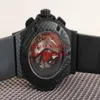منتجات الرجال الفاخرة للرجال Steel Black Men's Vintage 44mm Watches Mens Automatic Chronograph ETA 4100 Men Carbon307J