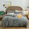 Bedding sets Mink Wool Double Coral Fleece Winter Bedding Bag Piece Upset Double-sided Plush Quilt Crystal Velvet 231122