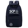 Backpack SCP Bag Special Containt Procedures Foundation Zipper Casual School Studenten Boek jongens Girls Fans Black