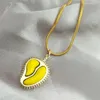 Collane con ciondolo Collana creativa alla moda in rame Durian per donna Uomo Acciaio inossidabile color oro Catena al collo con frutta Gioielli esagerati